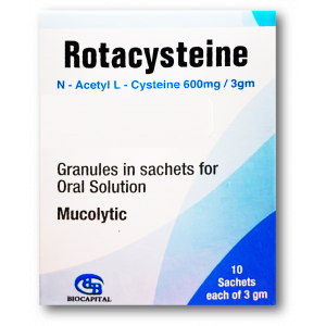 ROTACYSTEINE 600 MG / 3 GM ( ACETYLCYSTEINE ) 10 SACHETS